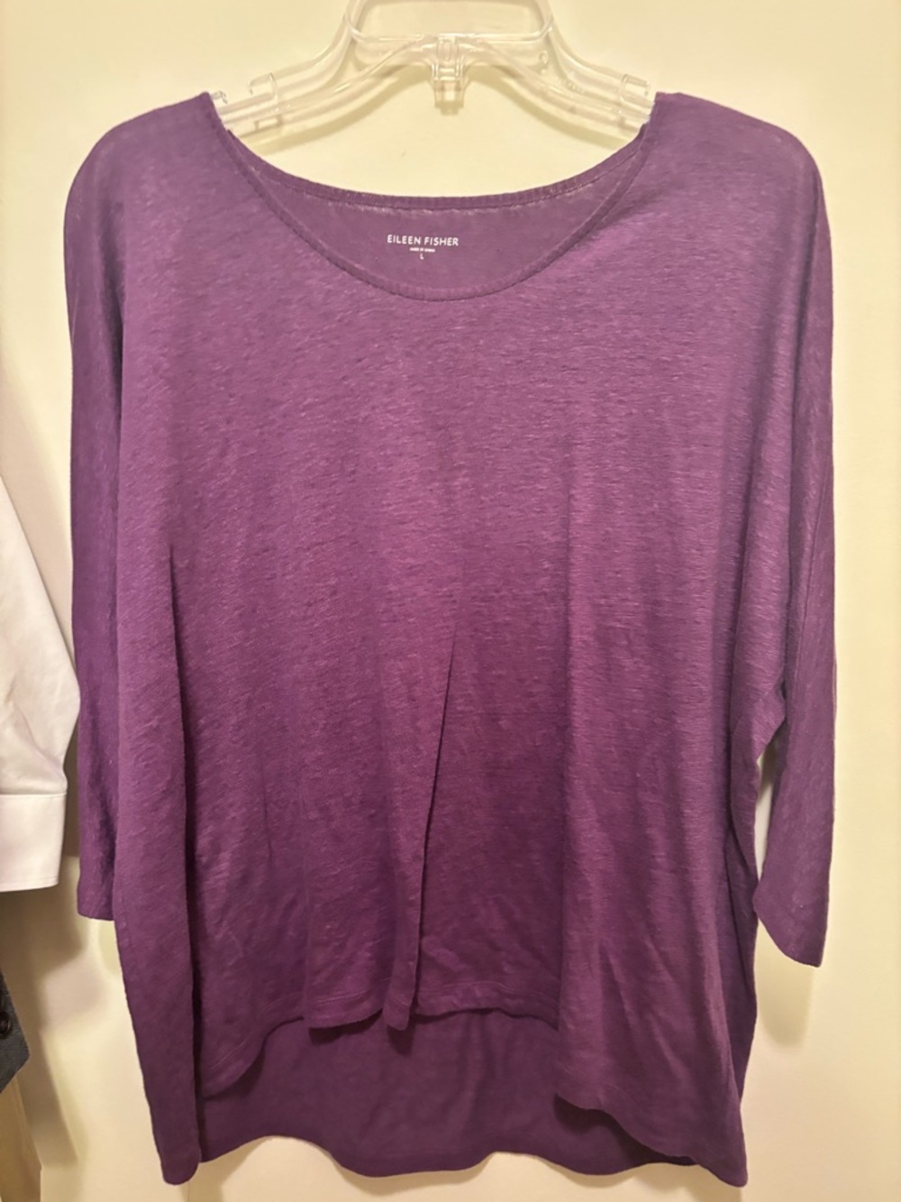 Eileen Fisher Violet Scoop Neck Long Sleeve Tee